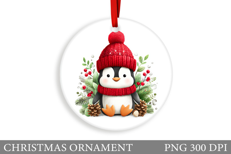 Cute Penguin Christmas Ornament. Christmas Ornament Design