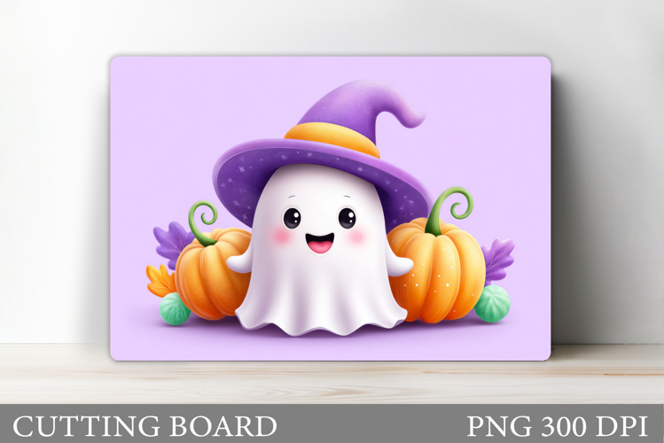 Ghost Cutting Board Sublimation. Halloween Cutting Board