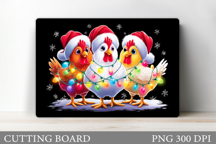 Chicken Cutting Board. Christmas Cutting Board Sublimation example image 1