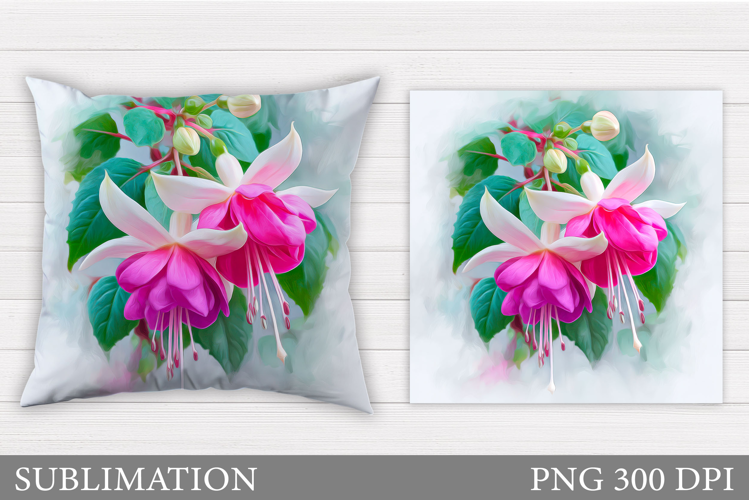 Floral Pillow Sublimation. Flowers Sublimation