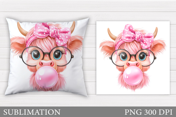 Cute Cow Pillow Design. Cute Cow Sublimation