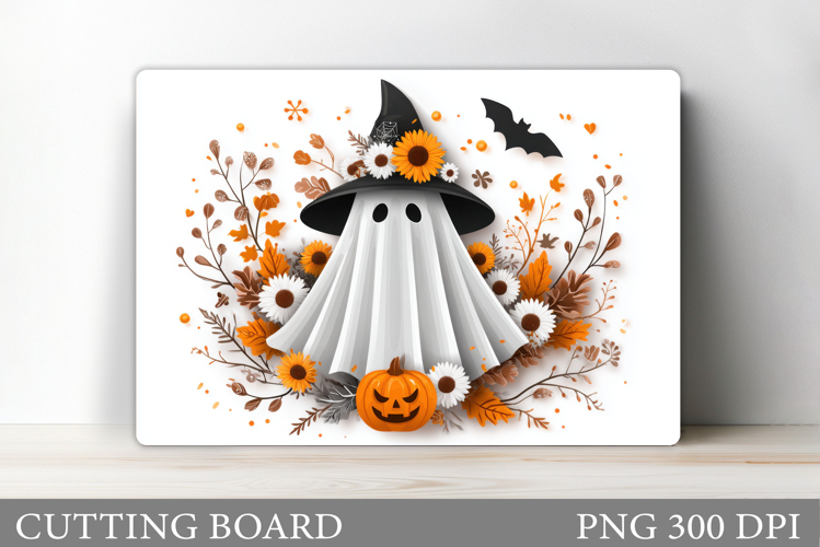 Ghost Cutting Board Sublimation. Halloween Cutting Board