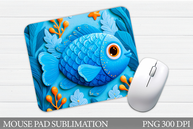 Cute Fish Mouse Pad Design. Cute Fish Sublimation