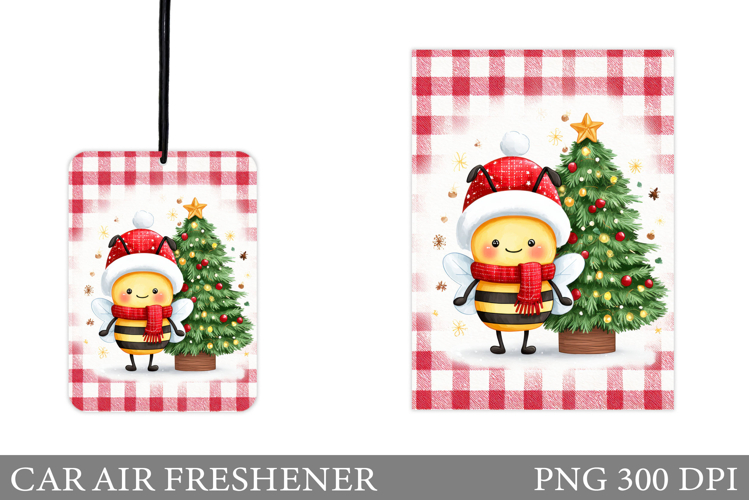 Christmas Bee Car Air Freshener. Christmas Car Air Freshener