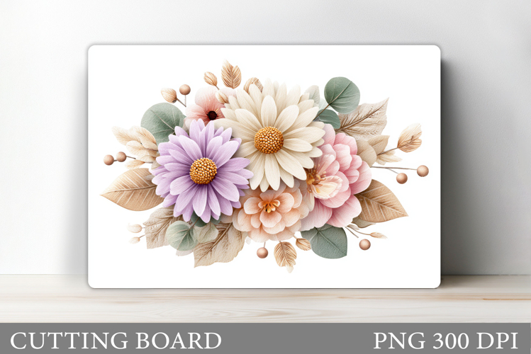 Flowers Cutting Board. Floral Cutting Board Sublimation