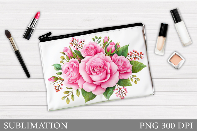 Roses Cosmetics Bag Design. Roses Sublimation