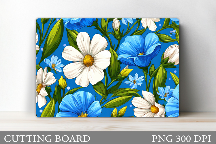 Flowers Cutting Board Sublimation. Wildflowers Cutting Board