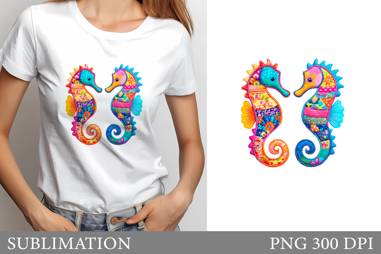 Cute Seahorse T-Shirt Design. Cute Seahorse Sublimation
