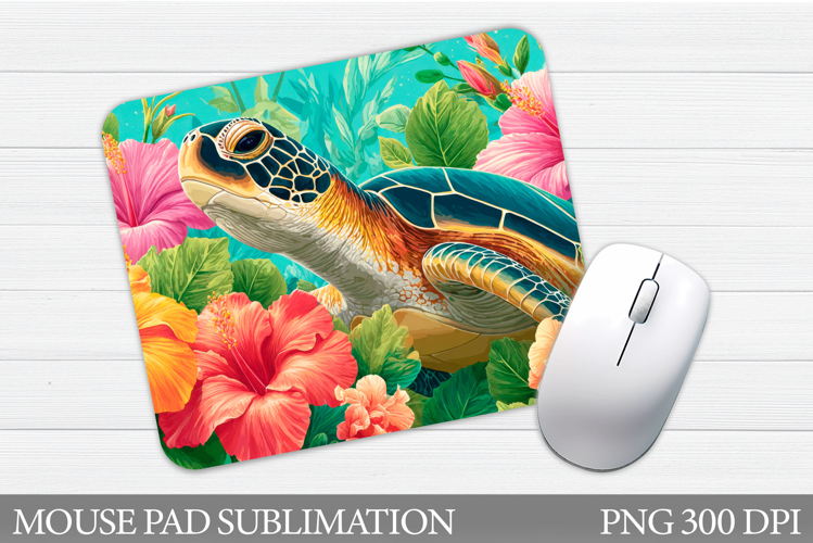 Turtle Mouse Pad Sublimation. Sea Mouse Pad Design