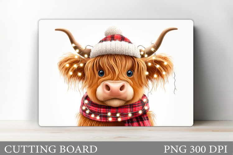 Christmas Cow Cutting Board. Christmas Cutting Board