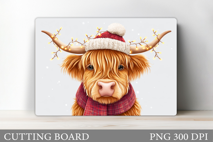 Christmas Cow Cutting Board. Christmas Cutting Board