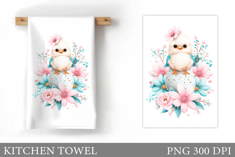 Cute Bird Kitchen Towel Design. Cute Bird Sublimation example image 1