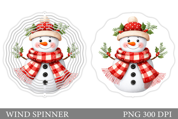 Snowman Wind Spinner. Christmas Wind Spinner Sublimation