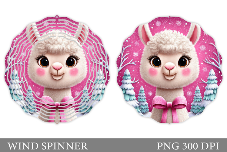 Christmas Lama Wind Spinner. Christmas Wind Spinner Design