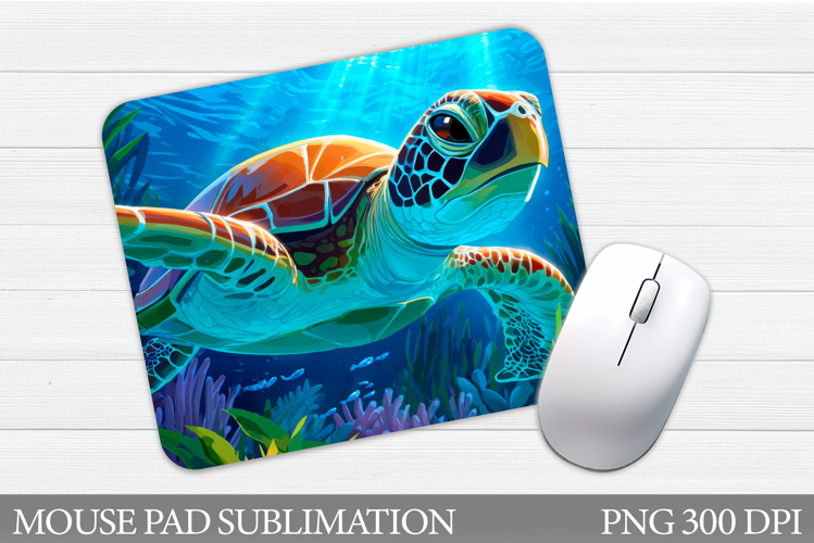 Turtle Mouse Pad Design. Sea Turtle Sublimation
