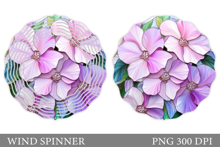 Floral Wind Spinner Sublimation. Flowers Wind Spinner Design