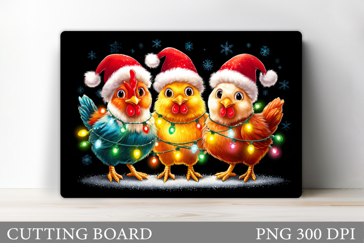 Chicken Cutting Board. Christmas Cutting Board Sublimation