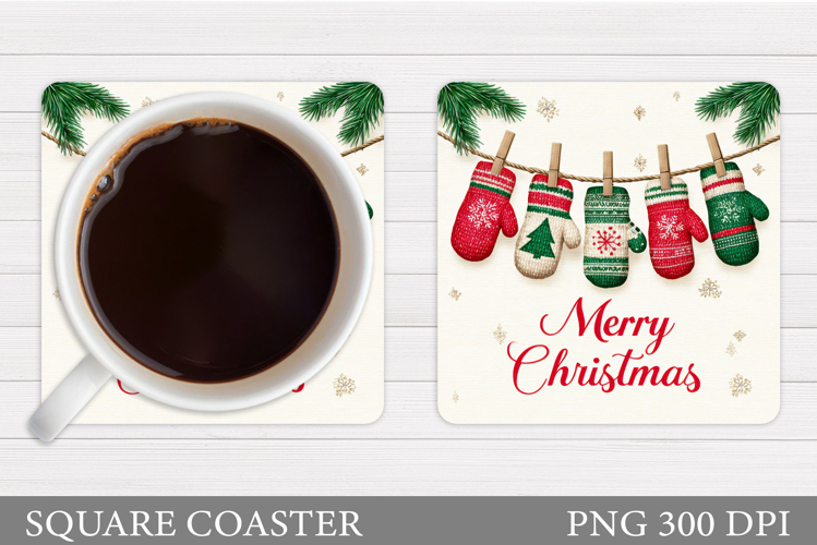 Merry Christmas Coaster. Christmas Coaster Design