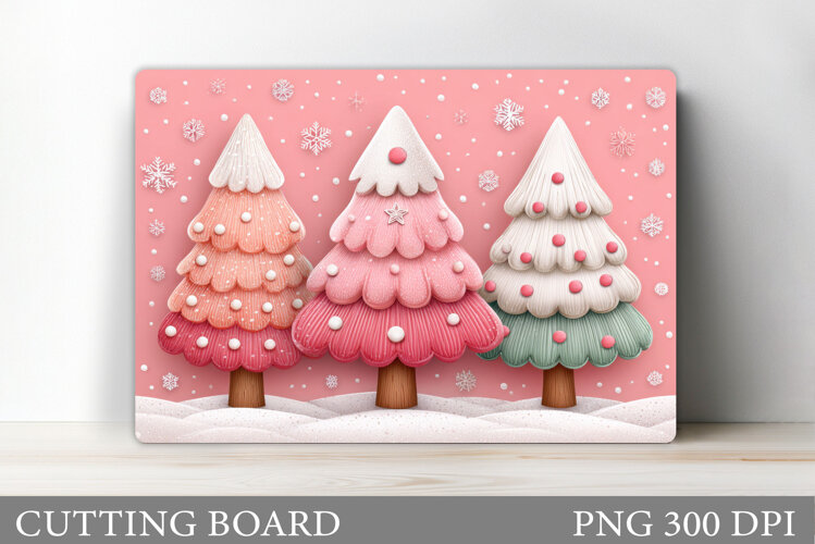 Christmas Tree Cutting Board. Christmas Tree Sublimation example image 1