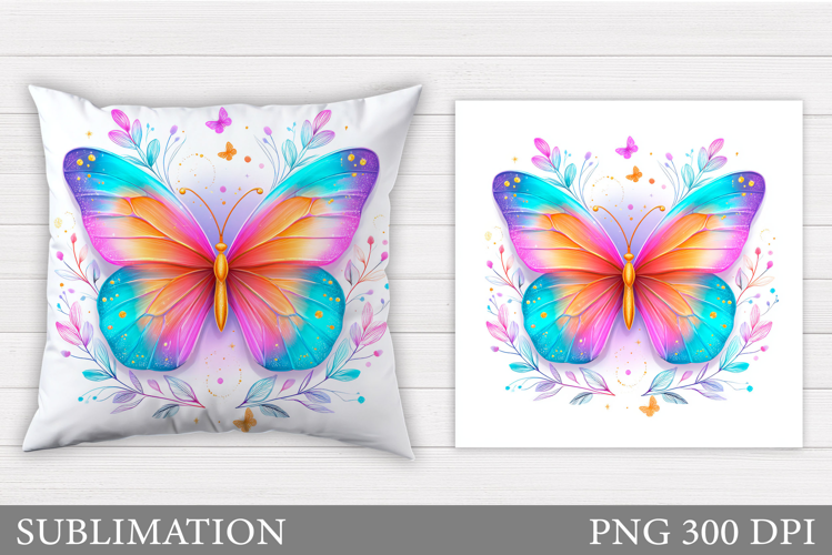 Butterfly Pillow Design. Butterfly Sublimation