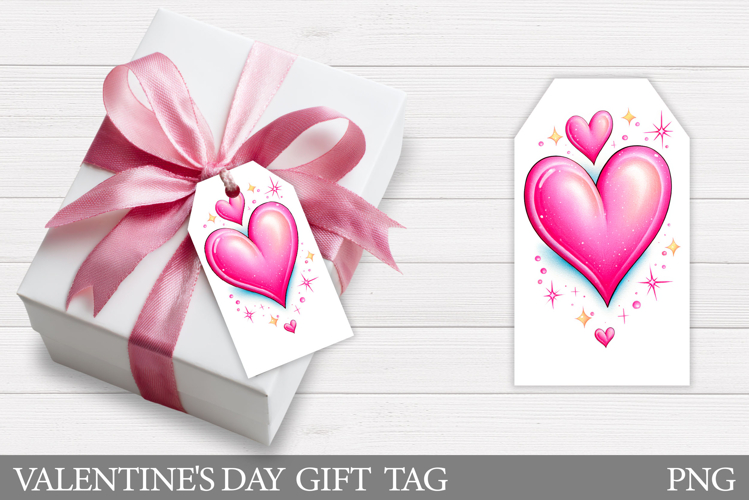 Valentines Gift Tag Design. Heart Gift Tag Printable