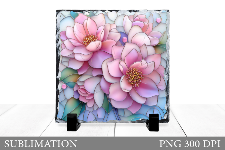 Flowers Sublimation. Flowers Slate Sublimation