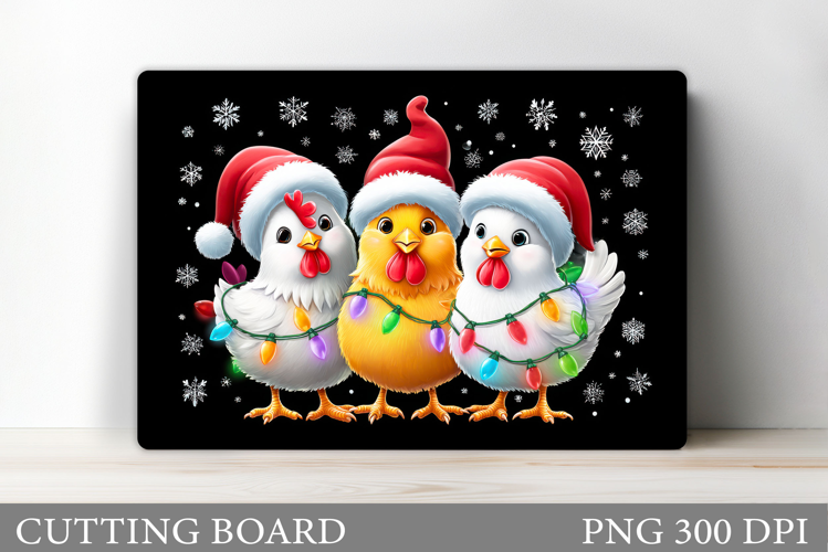 Chicken Cutting Board. Christmas Cutting Board Sublimation