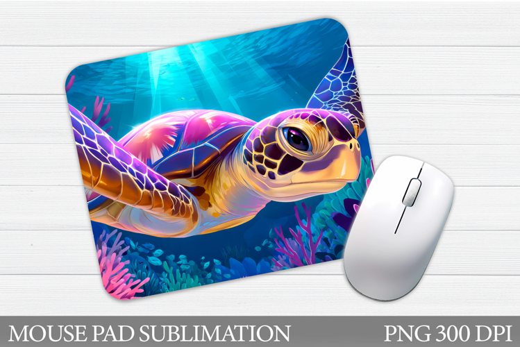 Turtle Mouse Pad Sublimation. Sea Mouse Pad Design