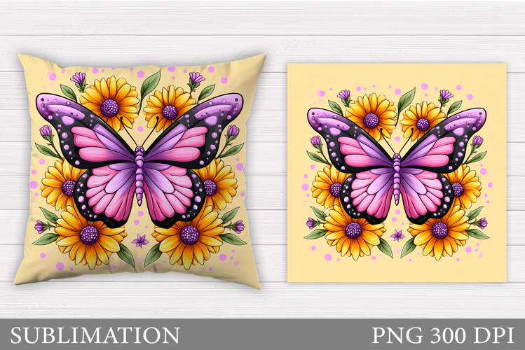 Butterfly Pillow Design. Butterfly Sublimation