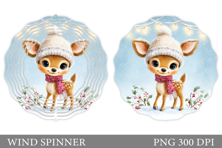 Christmas Deer Wind Spinner. Christmas Wind Spinner Design