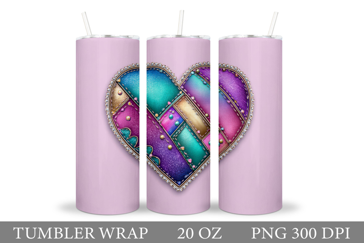 Heart Tumbler Design. Valentine Tumbler Wrap Sublimation