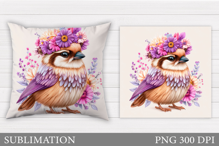 Bird Pillow Design. Bird Sublimation