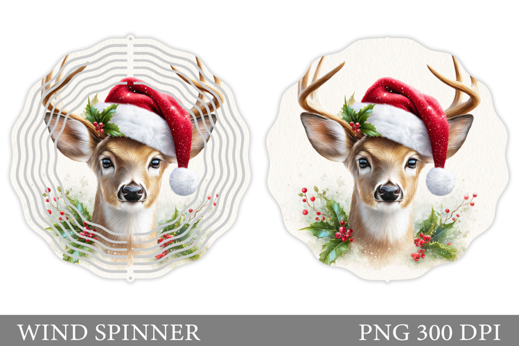 Christmas Deer Wind Spinner. Christmas Wind Spinner Design