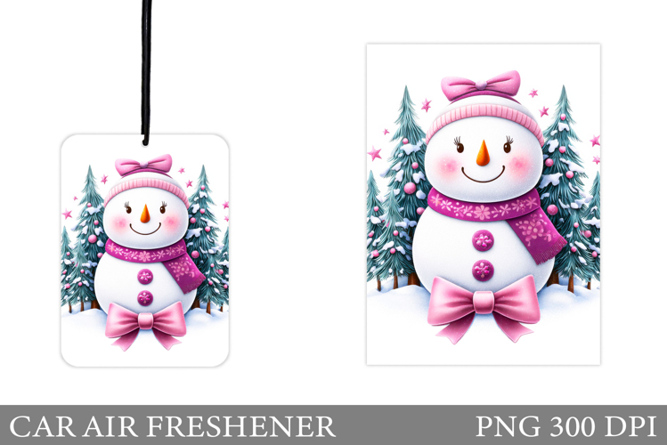 Snowman Car Air Freshener. Christmas Car Air Freshener