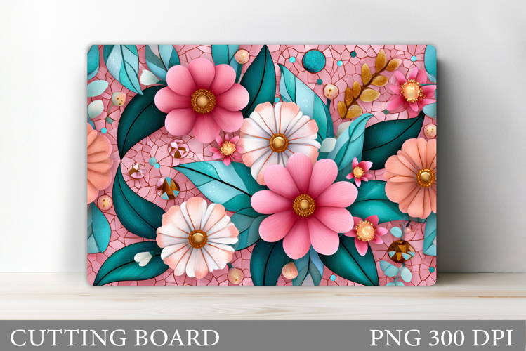 Flowers Cutting Board. Summer Cutting Board Sublimation