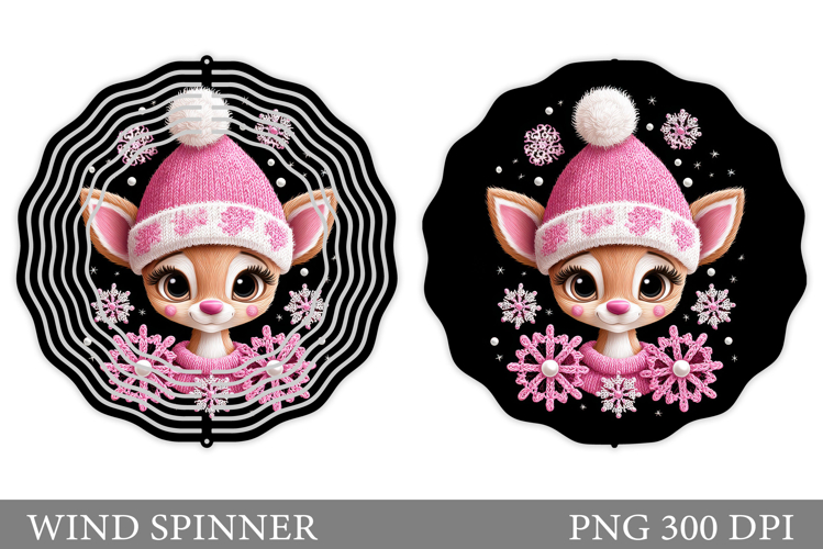 Christmas Deer Wind Spinner. Christmas Wind Spinner Design