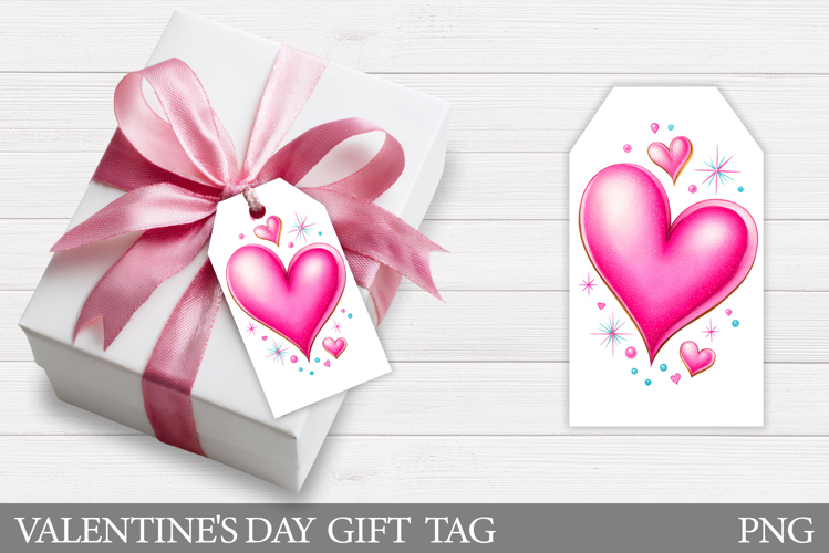 Valentines Gift Tag Design. Heart Gift Tag Printable