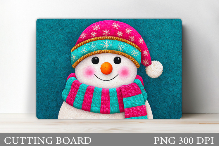Cute Snowman Cutting Board. Christmas Cutting Board Design