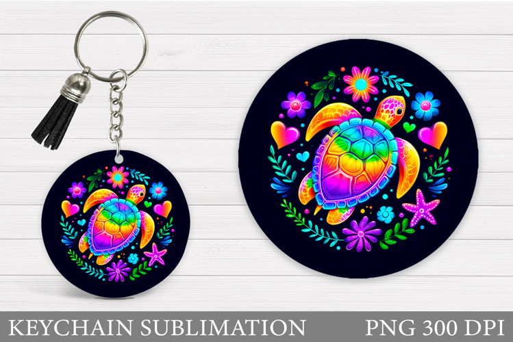 Sea Turtle Keychain Design. Sea Turtle Sublimation