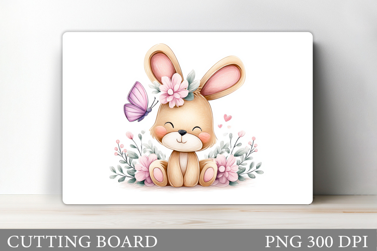 Cute Bunny Cutting Board. Bunny Sublimation