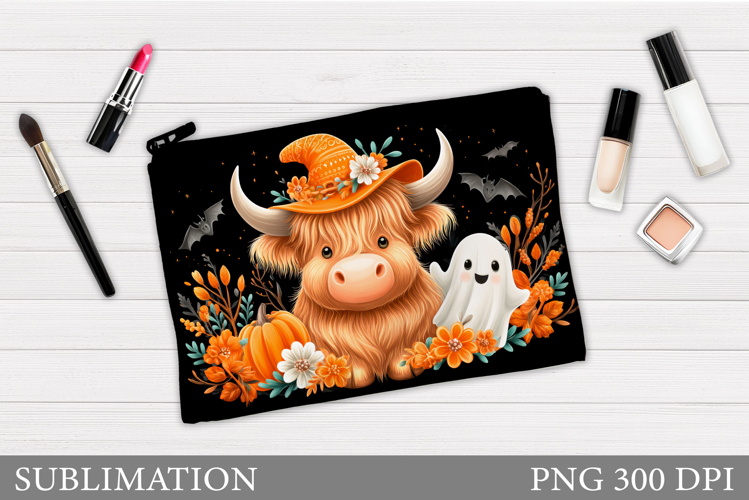 Halloween Cow Cosmetics Bag Design. Halloween Cosmetics Bag