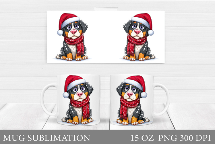 Christmas Dog Mug Design. Christmas Mug Sublimation
