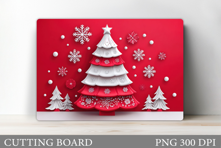 Christmas Tree Cutting Board Design. Kitchen Cutting Board