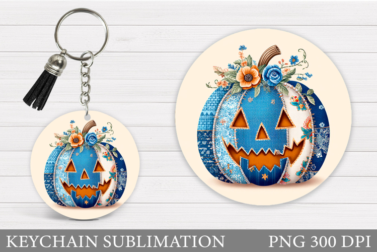 Halloween Pumpkin Keychain. Halloween Keychain Design