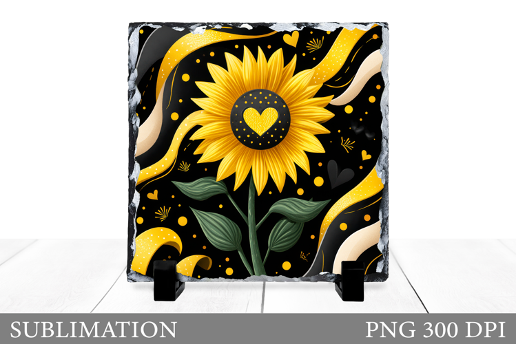 Sunflower Sublimation. Sunflowers Slate Sublimation