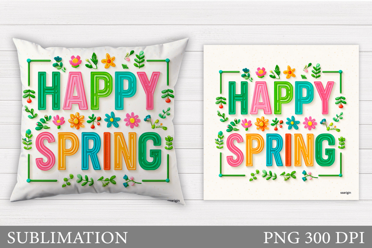 Spring Pillow Design. Spring Sublimation