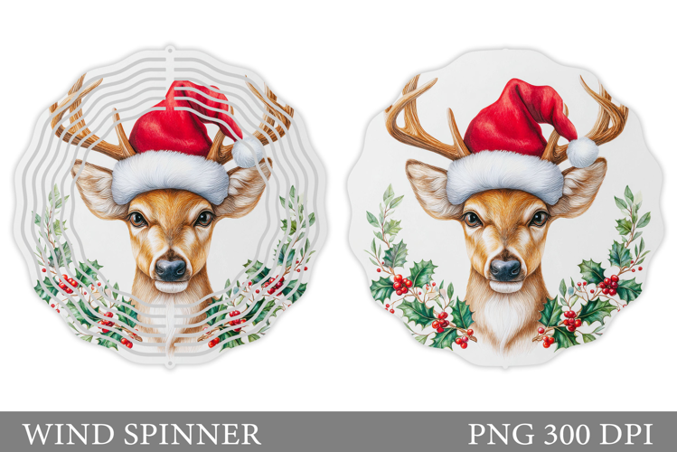 Christmas Deer Wind Spinner. Christmas Wind Spinner Design