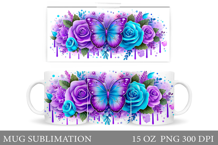 Butterfly Mug Sublimation. Butterfly Mug Design
