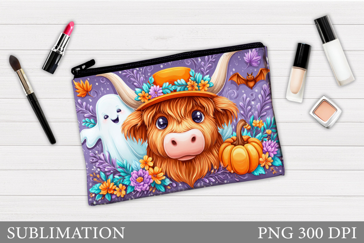 Halloween Cow Cosmetics Bag Design. Halloween Cosmetics Bag