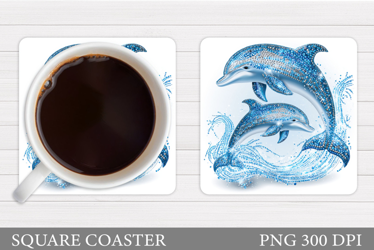 Dolphins Coaster Design. Dolphins Sublimation